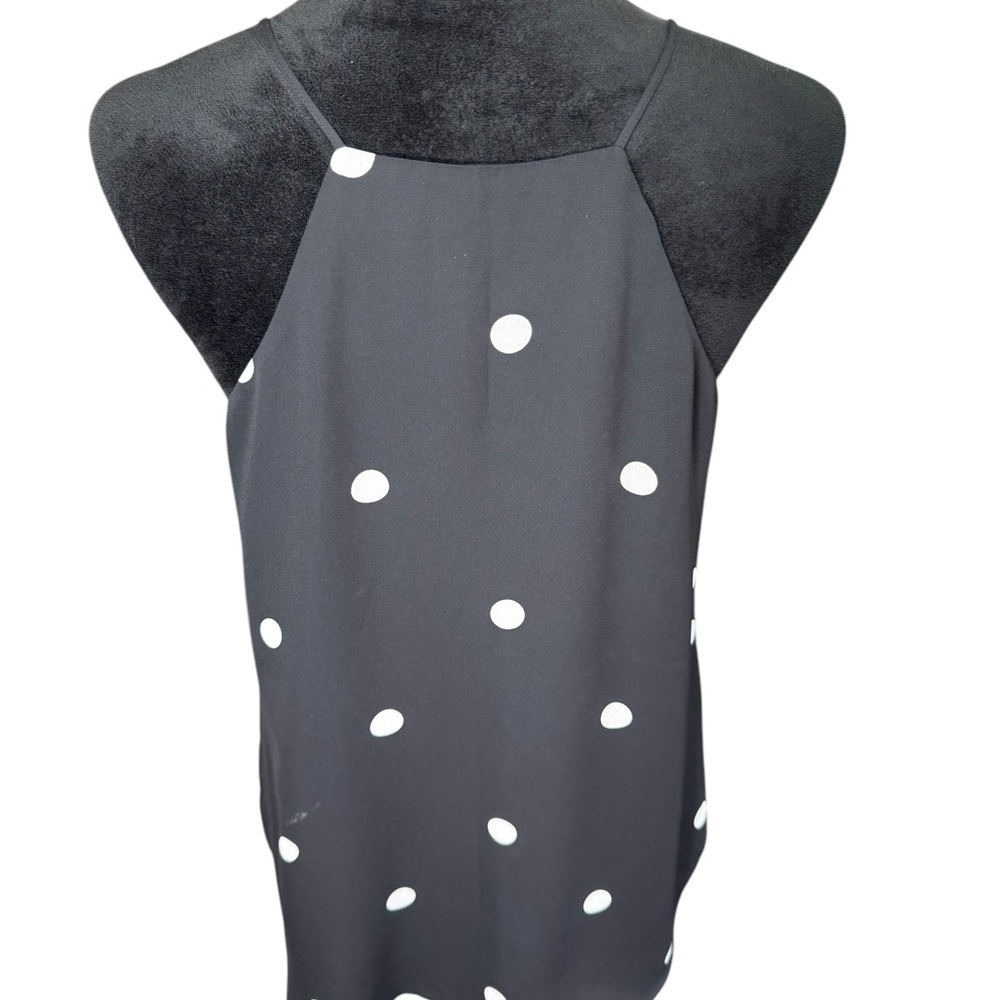 LOFT Black Polka Dot V-Neck Cami Top Women’s Size Small - Picture 4 of 8